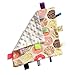 Lovey Baby Security Tags Blanket Soft Comfort Soothing Sensory Tag Plush Toy with Colorful Textured Ribbon Tag Blanket