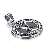 Uanqfegy Collana con Ciondolo Satana - Gioielli Sigil Baphomet Goat Devil da 26 Pollici