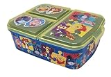 Theonoi Winnie Puuh der Bär Brotdose für Kinder – Lunchbox mit 3 Fächern & Unterteilung – BPA-freie Sandwichbox für Schule & Kindergarten