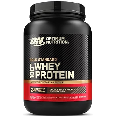 Optimum Nutrition, Gold Standard 100% Whey Protein Powder Double Rich Chocolate, 23.52 Ounce