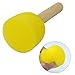 20 PCS Round Sponges Brush Set Kids Painting Tools - Pistha Sponge Painting Stippler Set DIY Paint Tools in 4 Sizes for Kids (Yellow)