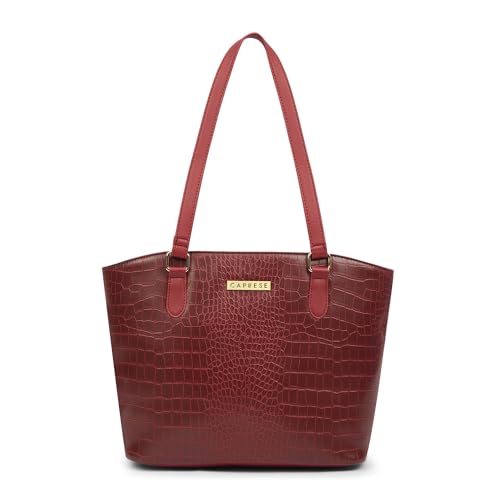 Image of Caprese York Medium Tote Bag for Women | Stylish, Durable, Multi-Compartment Design for Work, Travel, Shopping | Large Capacity, Comfortable Straps, Ideal for Tab & Essentials
