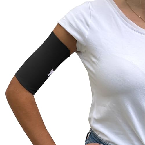 Glico Line Fascia PICC Protettiva Unisex, Fascia Braccio Copri Picc in Tessuto Traspirante, Made in Italy, Nero, M