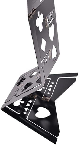 blue-ther Magic Tricks Aluminum Magic Folding Table (Alloy,Black Color) Magicians Best Table Stage Close Up Illusions Gimmick Accessories