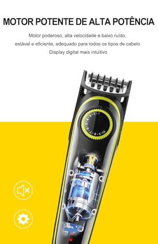 Aparador de Pelos Multifuncional 5 EM 1 Sem Fio Bivolt B-MAX BM-C036