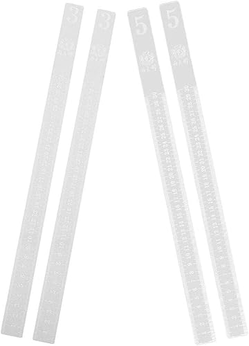 Luxshiny Espaciadores de rodillos para hacer galletas, regla de medición de espesor de masa, herramienta de nivelación para hornear, 2 juegos