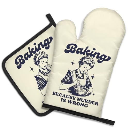 DYJYBMY Baking Because Murder is Wrong Funny