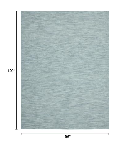 Nourison Home Positano Aqua 8' x 10' Area Rug - Easy Clean, Non Shedding, Bed Room, Living Room, Dining Room, Kitchen (8' x 10') - Image 2