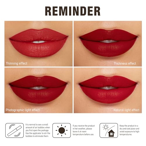 Maki Yika Dark Brown Lipstick For Women Color Stay Long Lasting Lipsticks, No Smudge Matte Liquid Lipstick Transferproof Chocolate Lip Stick thumb #6