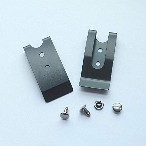 micoshop 25 Pcs 54x25mm Belt Holster Clip Clasp Spring Hook Cap stud Buckles Keyring Hardware Black