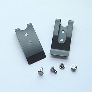 micoshop 25 Pcs 54x25mm Belt Holster Clip Clasp Spring Hook Cap stud Buckles Keyring Hardware Black