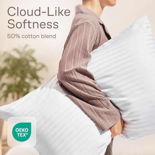 Set of 4 Pillow Protectors with Zipper Queen Size - 100% Resistant to Stains, Dust & Dirt - Washable Covers for Increased Pillow Lifespan by Niagara Sleep Solution - Image 4