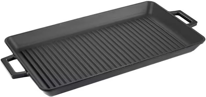 Cast Iron Square Grill Pan 15.7" X 10.6" X 1.5" inch