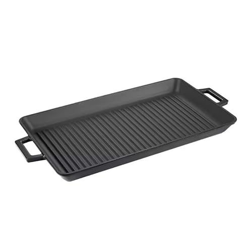YYJINGYOU Cast Iron Square Grill Pan (15.7" X 10.6" X 1.5" inch)