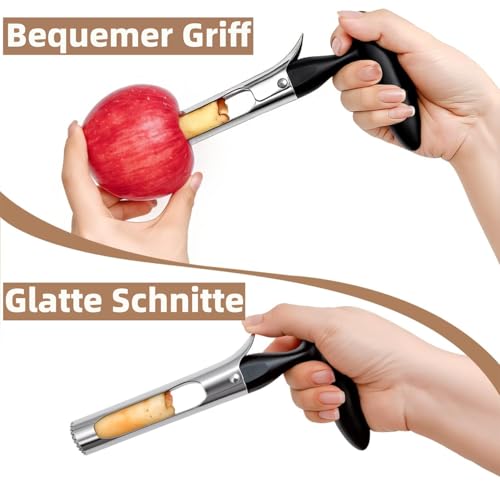 Foto von Apfelentkerner 18cm Edelstahl, Apfelausstecher mit Griff