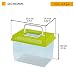 Ferplast Acquario in plastica per pesci GEO MEDIUM Vasca 2,5 L Contenitore per piccoli animali acquario terrario insetti tartarughe, Robusta plastica, Fessure di ventilazione, Maniglia per facile trasporto, 23,2 x 15,3 x h 16,6 cm Verde