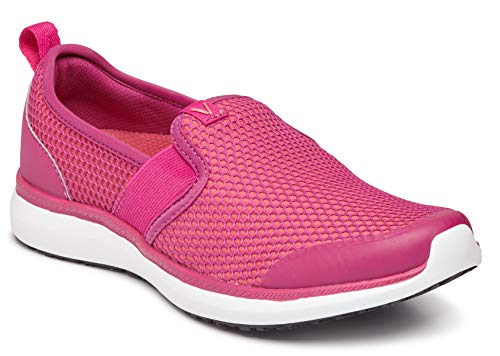 Vionic Women s Simmons Julianna Slip- On Service Shoes- Slip Resistant Sneakers That Include Three-Zone Comfort with Orthotic Insole Arch Support, Sneakers for Women Pink 8.5 Medium US