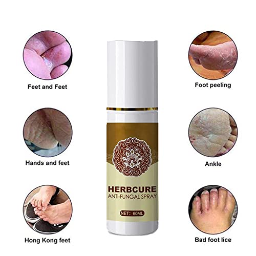 2 Vials Anti Fungal Spray,Fungal Combat Feet Spray, Foot Peeling Spray, Prevent Itchiness Antiperspirant Foot Odor Eliminator For Women And Men(60Ml) #TOP1