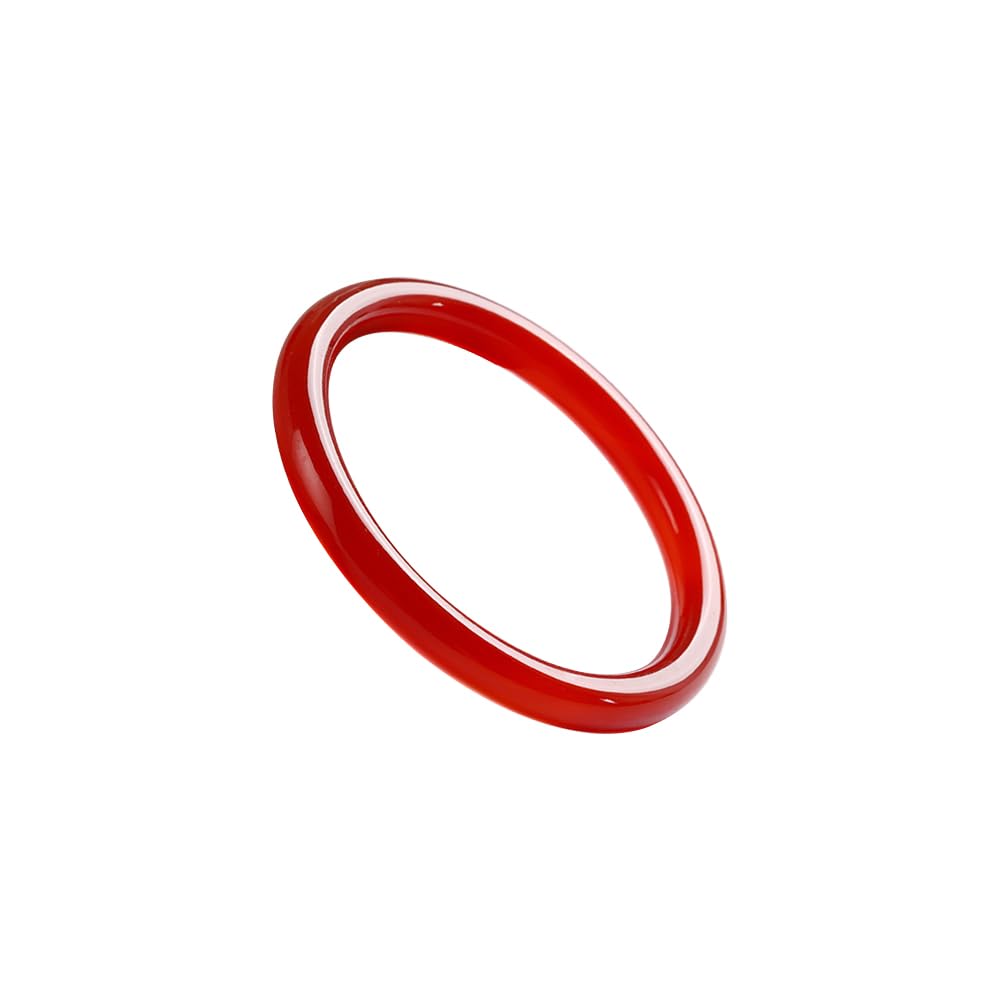 SnamicE Natural Ice Jade Bangle for Women Narrow Jade Bangle Bracelet Good Luck Bangle Round Jade Stone Bangle for Woman Birthday Wedding,22-56-57MM