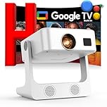 Smart Projector-4K Projecteur Home:【Built-in Google TV|180° Stand|2000 Brightness|Voice Control】 Movie Projector with WiFi6 & Bluetooth5.4 Auto Keystone Sovboi S61Pro Ceiling Compatible with Netflix