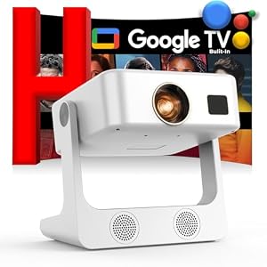 Outdoor-Projector-4K [Built-in Google TV/180°Rotatable Stand/Voice Control...