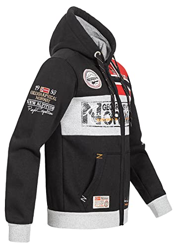 Geographical Norway M?ska bluza z kapturem Flyer, czarny, XXL