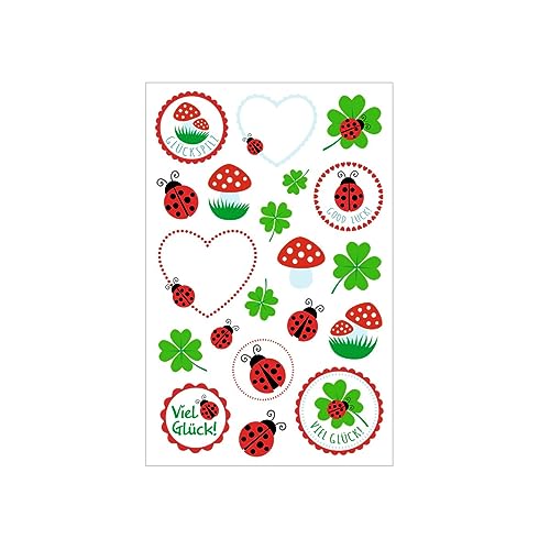 10 x Herlitz Deko Sticker Motiv 15 selbstklebend Glücksbringer VE=3 Bl