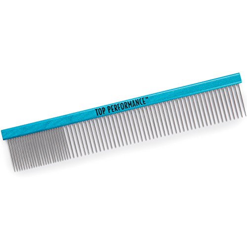 Master Grooming Tools Aluminum Finishing Comb — Versatile Combs For Grooming Dogs, 10", Black #TOP1