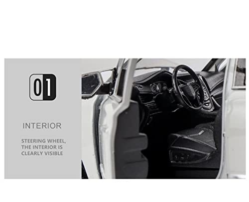 Qtsm Die-Casting 1:27 2017 For Cadillac For Escalade Car Alloy Car Model Simulation Car Gift Toy Die Casting Model Boy Toy (Color : White) #TOP3