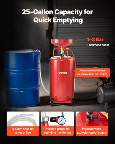 VEVOR 25 Gallon Waste Oil Drain Tank