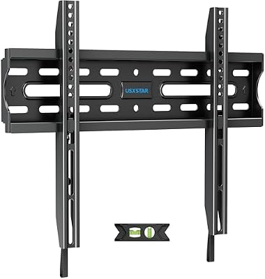 Fixed TV Wall Mount for Most 26-60 Inch Screen, Low Profile TV Mount with Quick Release Lock, Ultra Slim Wall Mount Bracket, Max VESA 400x400mm, Holds up to 99 lbs, up to 16”Wood Studs by USX STAR