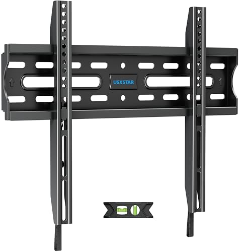 Fixed TV Wall Mount for Most 26-60 Inch Screen, Low Profile TV Mount with Quick Release Lock, Ultra Slim Wall Mount Bracket, Max VESA 400x400mm, Holds up to 99 lbs, up to 16”Wood Studs by USX STAR