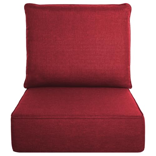 Image of Luxury Outdoor Seat Cushion Set-22 x 24 x 6 Inch Outdoor Chair Cushions with Water Resistant & Removable Cover Outdoor Cushions for Patio Furniture Chair Sofa Couch