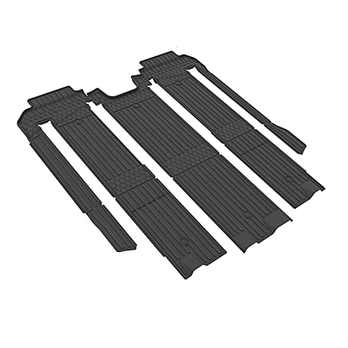 3W Floor Mat Compatible For Toyota Sienna 2021-2023 7 Seat Tpe All Weather Custom Fit Floor Liner For Toyota Sienna 2Nd And 3Rd Row Car Liners,Black (Only For 7 Seater 2Nd And 3Rd Row) #TOP11