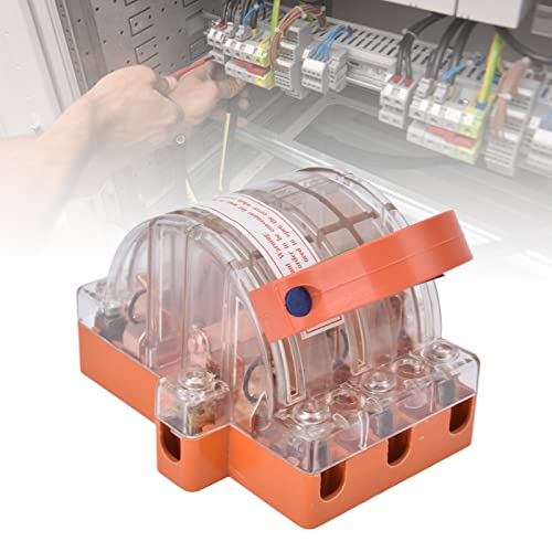 Knife Switch 3 Pole Knife Home Appliances Knife Switch Ac 380V 32A 3 Pole Knife Switch With Led Indicator Copper Transparent Shell Double Throw Disconnect Knife Switch #TOP3