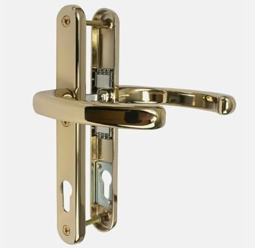 Fab & Fix Hardex Gold Kensington Sprung Inline Lever Door Handle, Polished Brass