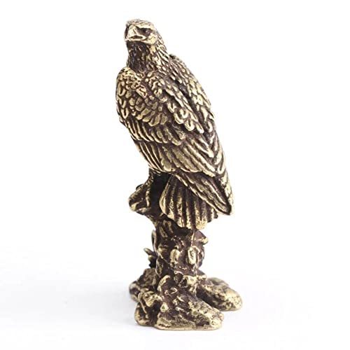 Retro Messing Vogel Figur Statue Feng Shui Ornamente Tragbare Adler Statue Miniatur Skulptur Desktop Dekoration