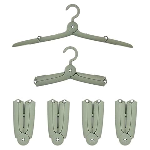WOOPTOR Portable Folding Travel Hangers, Multifunctional hangers, Collapsible Clothes Drying Rack Hangers for Holiday,Camping,Travel,Home (6 Pcs) (Green) Cover