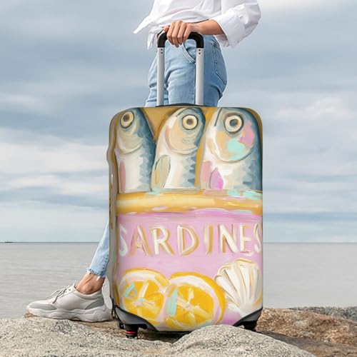 Colorful Sardine Can Elastic Travel Luggage Covers Dustproof Scratch-Resistant Suitcase Protector Fit 22-24 Inch 7