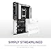 NZXT N7 B650E - AMD B650 Chipset - Supports AMD Ryzen 9000 8000 & 7000 Series CPUs (Socket AM5) - ATX Gaming Motherboard - Integrated Rear I/O Shield - DDR5 - Wi-Fi 6E - White