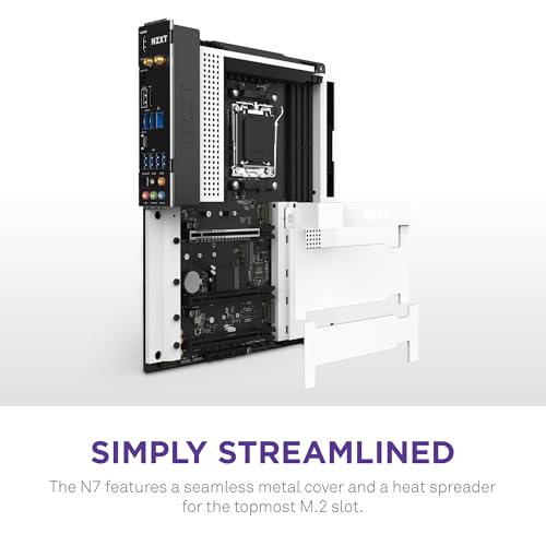 NZXT N7 B650E - AMD B650 Chipset - Supports AMD Ryzen 9000 8000 & 7000 Series CPUs (Socket AM5) - ATX Gaming Motherboard - Integrated Rear I/O Shield - DDR5 - Wi-Fi 6E - White by NZXT - Image 4