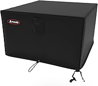 Vista 27 de Atyard Cubierta rectangular para hoguera de gas de 42 x 24 x 24 pulgadas, impermeable, resistente al viento, anti-UV, para muebles de patio