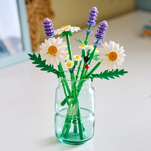 Botanicals Margherite - Bouquet di Fiori Artificiali con Margherite Finte e Lavanda - Decorazione per Camera da Letto - Regalo di Compleanno per Bambine da 9 Anni e Adulti Amanti dei Fiori 11508 - Lego - Immagine 4