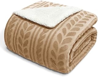 Exclusivo Mezcla Sherpa Fleece Throw Blanket, Reversible Velvet Plush Throw and Blanket Ultra Soft and Warm, Throw Blanket for Sofa Couch Bed, 127 x 178 CM, Teal Blanket