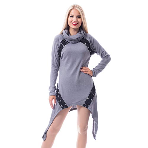 Preisvergleich Produktbild Poizen Industries Hazard Dress Frauen Kurzes Kleid grau XXL