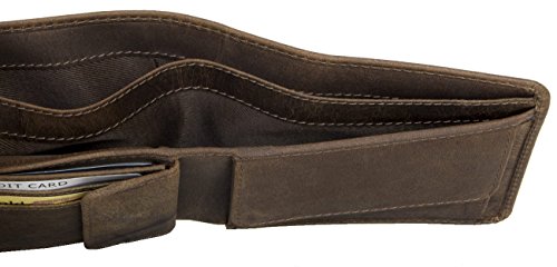 FLW Men's Compact Sized Natural Strong Genuine Leather Wallet4