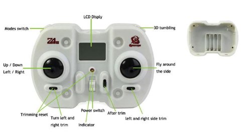Funien, Mini 2,4 G 4 canal 6AXIS Gyro 3D rolando controle remoto LCD Quad helicóptero helicóptero av