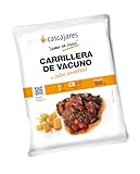 CASCAJARES - Carrillera de vacuno con salsa cordobesa 'como en casa' - un sabroso plato listo para comer con tres minutos de microondas. Sin gluten ni lactosa, una ración y dos meses de caducidad.