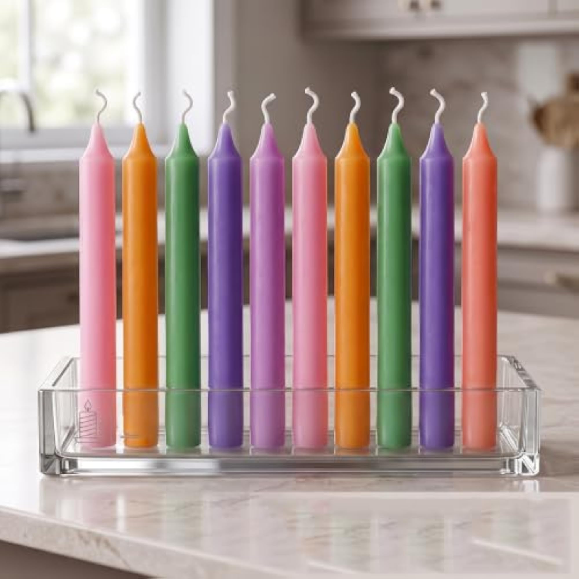 Spell Chime Candles, 24 Piece Multi Colour Pack