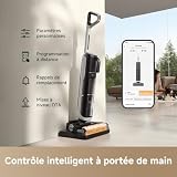 DREAME H14 Dual 5-in-1 Wet & Dry Vacuum Cleaner, Smart Dosing Cleaner, Flat Design, Brush Wash at 60°C, 5 Min Drying at 60°C, GlideWheel, 18 kPa Suction Power, Detangling Scraper - 12